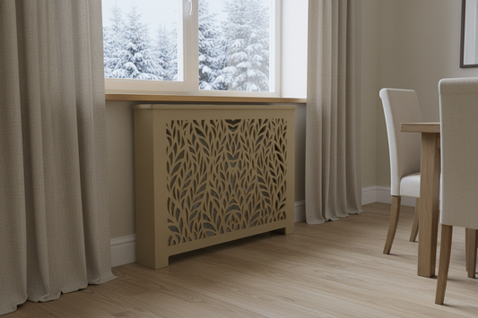 Style 6 - Custom Design Non Painted Unfinished Radiator Cover – High-Quality MDF 3/4", any Depth – Custom sizes Available