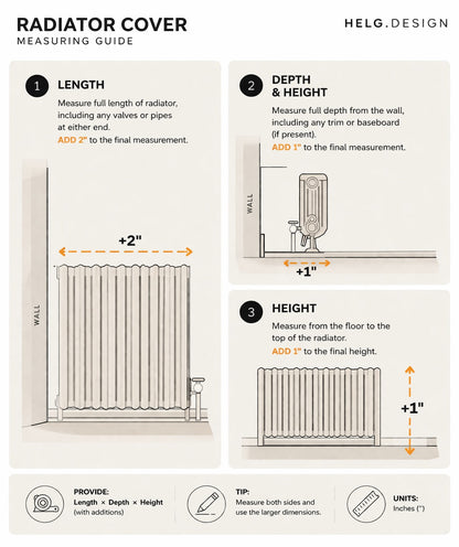 Helg Design Radiator cover MDF Measuring Guide