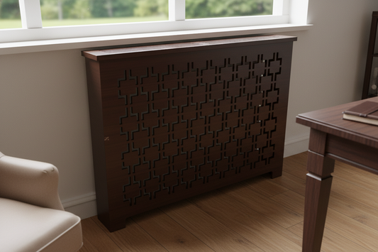 Style 2 - Custom Design Non Painted Unfinished Radiator Cover – High-Quality MDF 3/4", any Depth – Custom sizes Available